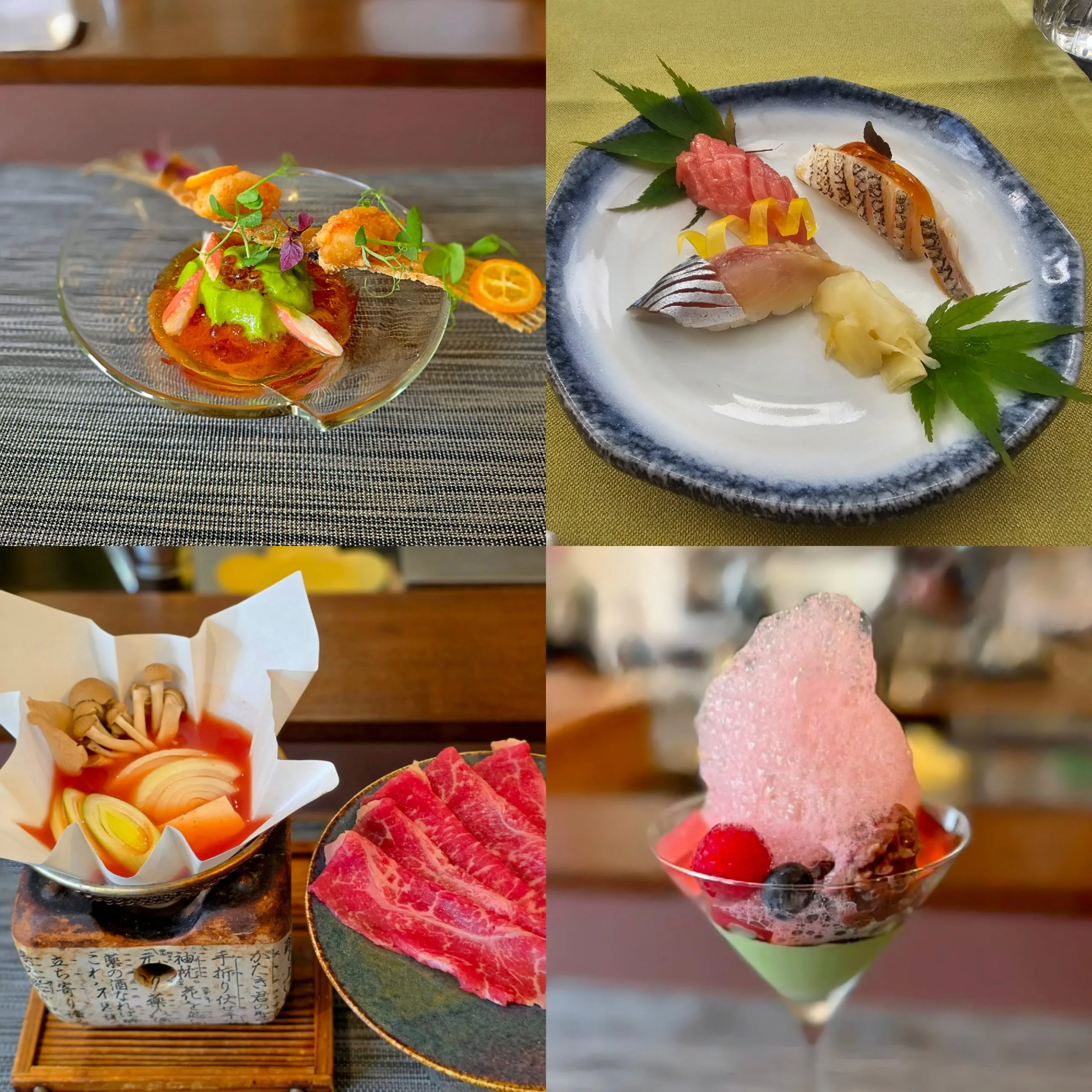 Seasonal Kaiseki Menu Creations